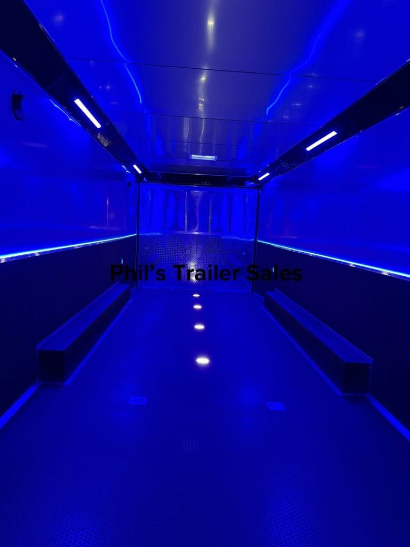 New 2025 Haulmark 8.5X34 HAULMARK EDGE PRO CAR HAULER Car / Racing Trailer 2 ELECTRIC AWNINGS & AIRLINES!