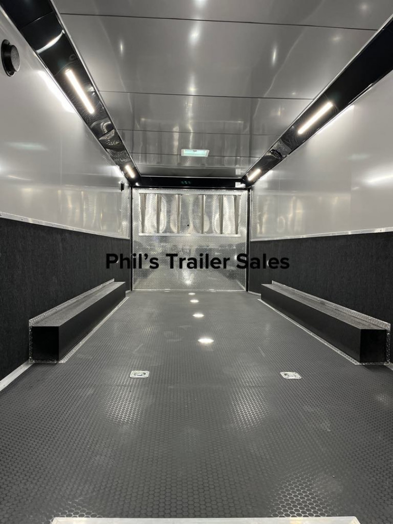 New 2025 Haulmark 8.5X34 HAULMARK EDGE PRO CAR HAULER Car / Racing Trailer 2 ELECTRIC AWNINGS & AIRLINES!
