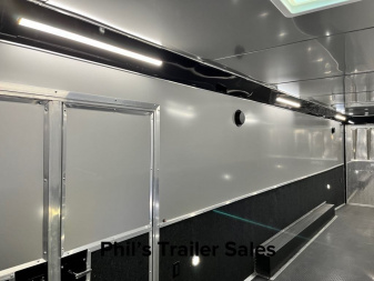 New 2025 Haulmark 8.5X34 HAULMARK EDGE PRO CAR HAULER Car / Racing Trailer 2 ELECTRIC AWNINGS & AIRLINES!