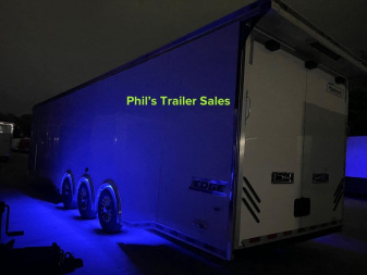 New 2025 Haulmark 8.5X34 HAULMARK EDGE PRO CAR HAULER Car / Racing Trailer 2 ELECTRIC AWNINGS & AIRLINES!