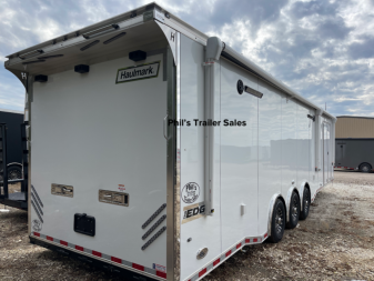 New 2025 Haulmark 8.5X34 HAULMARK EDGE PRO CAR HAULER Car / Racing Trailer 2 ELECTRIC AWNINGS & AIRLINES!